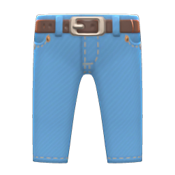 Animal Crossing Items Denim Pants Light blue