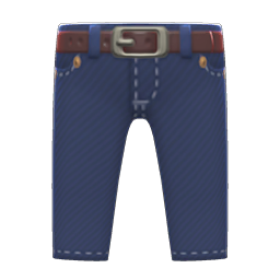 Animal Crossing Items Denim Pants Navy blue