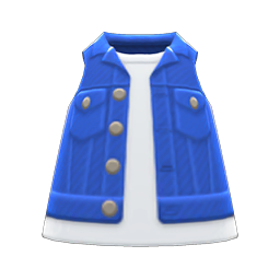 Animal Crossing Items Denim Vest Blue