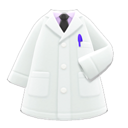 Animal Crossing Items Doctor's Coat Black necktie