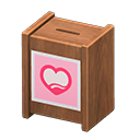 Animal Crossing Items Donation box Heart Label Brown