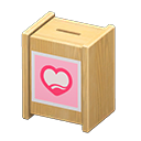 Animal Crossing Items Donation box Heart Label Light brown