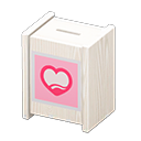 Animal Crossing Items Donation box Heart Label White