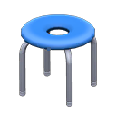 Animal Crossing Items Donut stool Blue Seat design Silver