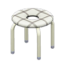 Animal Crossing Items Donut stool Checkered white Seat design White