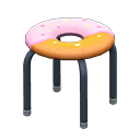 Animal Crossing Items Donut stool Donut Seat design Black