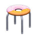 Animal Crossing Items Donut stool Donut Seat design Silver