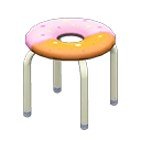 Animal Crossing Items Donut stool Donut Seat design White