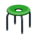 Animal Crossing Items Donut stool Green Seat design Black