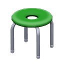 Animal Crossing Items Donut stool Green Seat design Silver