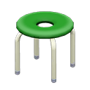 Animal Crossing Items Donut stool Green Seat design White