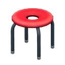 Animal Crossing Items Donut stool Red Seat design Black