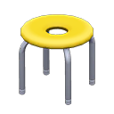 Animal Crossing Items Donut stool Yellow Seat design Silver