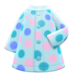 Animal Crossing Items Dotted Raincoat Light blue