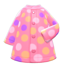 Animal Crossing Items Dotted Raincoat Pink