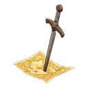 Animal Crossing Items Double-edged sword Old map Pierced object Damaged