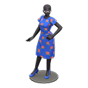 Animal Crossing Items Dress mannequin Blue Dress color Black