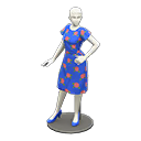 Animal Crossing Items Dress mannequin Blue Dress color White