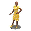 Animal Crossing Items Dress mannequin Yellow Dress color Brown