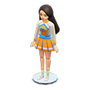 Animal Crossing Items Dress-up doll Cheerleader Outfit Long black