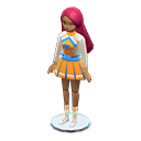 Animal Crossing Items Dress-up doll Cheerleader Outfit Long red