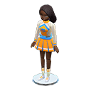 Animal Crossing Items Dress-up doll Cheerleader Outfit Medium-length black