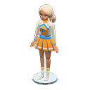 Animal Crossing Items Dress-up doll Cheerleader Outfit Medium-length white