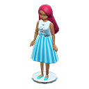 Animal Crossing Items Dress-up doll Elegant Outfit Long red