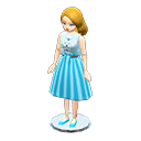 Animal Crossing Items Dress-up doll Elegant Outfit Medium-length gold