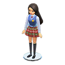 Animal Crossing Items Dress-up doll School uniform Outfit Long black