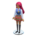 Animal Crossing Items Dress-up doll School uniform Outfit Long red