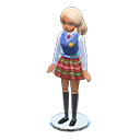 Animal Crossing Items Dress-up doll School uniform Outfit Medium-length white