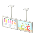 Animal Crossing Items Dual hanging monitors Drink menu Displayed content White