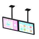 Animal Crossing Items Dual hanging monitors Ice-cream menu Displayed content Black