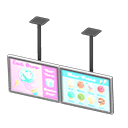 Animal Crossing Items Dual hanging monitors Ice-cream menu Displayed content Silver