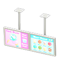 Animal Crossing Items Dual hanging monitors Ice-cream menu Displayed content White