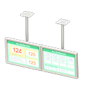 Animal Crossing Items Dual hanging monitors Service numbers Displayed content White