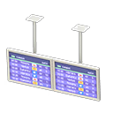 Animal Crossing Items Dual hanging monitors Timetable Displayed content White