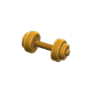 Animal Crossing Items Dumbbell Gold