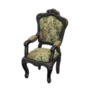 Animal Crossing Items Elegant chair Botanical Fabric Black