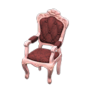 Animal Crossing Items Elegant chair Damascus-pattern red Fabric Pink