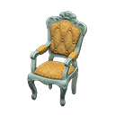 Animal Crossing Items Elegant chair Gold diamonds Fabric Blue