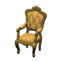 Animal Crossing Items Elegant chair Gold diamonds Fabric Gold