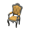 Animal Crossing Items Elegant chair Gold diamonds Fabric Silver