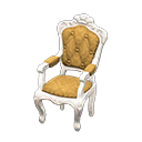 Animal Crossing Items Elegant chair Gold diamonds Fabric White