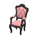 Animal Crossing Items Elegant chair Pink roses Fabric Black