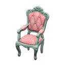 Animal Crossing Items Elegant chair Pink roses Fabric Blue