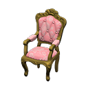 Animal Crossing Items Elegant chair Pink roses Fabric Gold