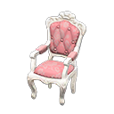 Animal Crossing Items Elegant chair Pink roses Fabric White