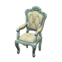 Animal Crossing Items Elegant chair White with stripe Fabric Blue